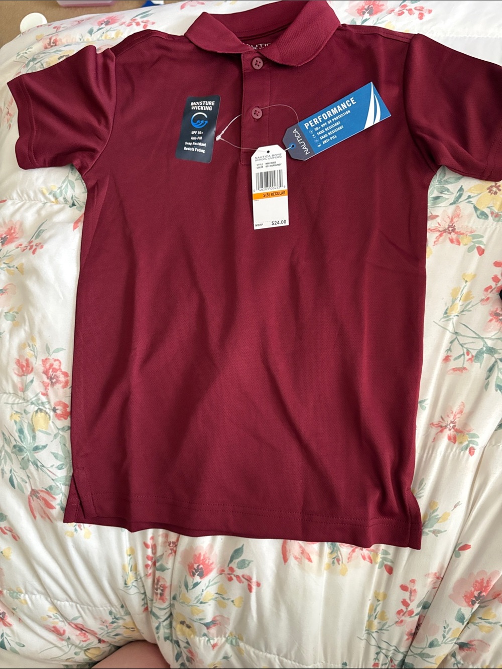 Boys Nautica Polo Shirt - Maroon